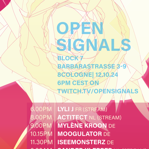 Flyer of Open Signals #4 with the lineup